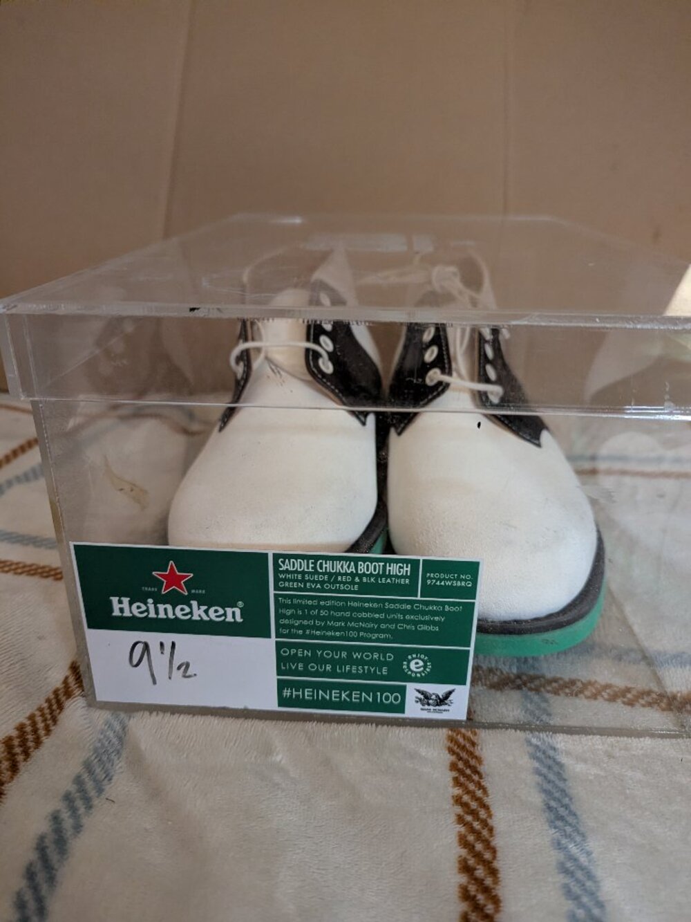 Mark McNairy x Heineken 100 Men's Saddle Chukka Boot High. 9.5 NEW